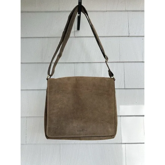 Gianni Conti Italian Leather Messenger Bag, Dark Brown, Fits Devices Up to 12" - Picture 1 of 8